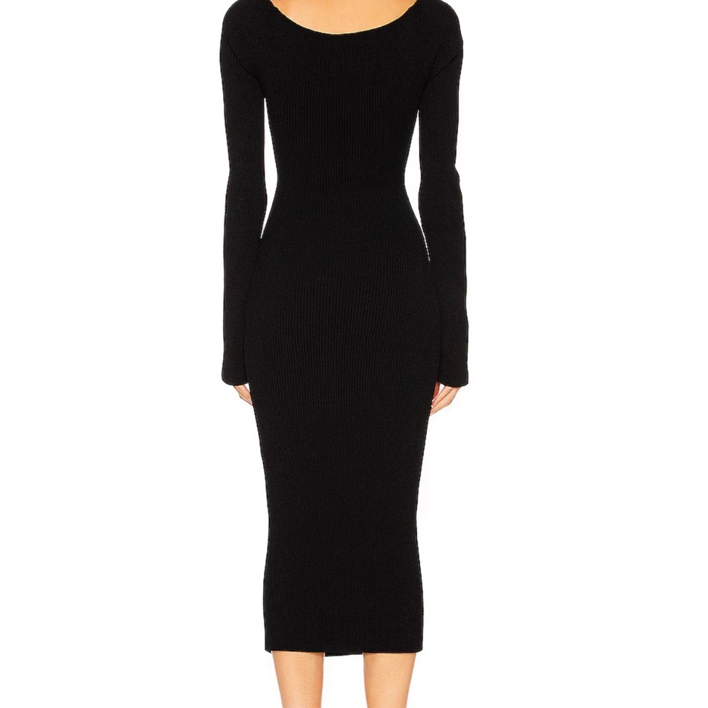 KHAITE Black Beth Bodycon Dress